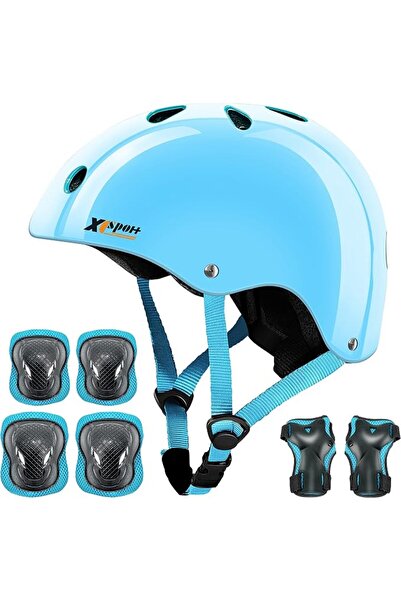 XINGCHENG Kids Helmet Toddler Bike Helmet with Protective Gear Set Knee Pads ...