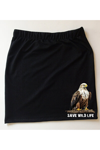 mAddog Black Above-The-Knee Skirt / Save Wild Life 2 / Black