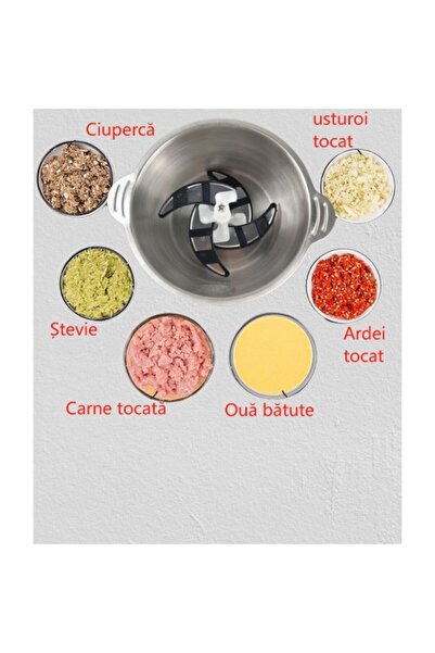 QGC Mașină de tocat carne electrică, 250W, 2 viteze, oțel inoxidabil