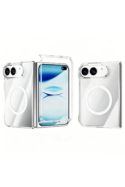 zore iPhone Duo Kılıf Sararmaz Ultra İnce Sert Premium Mika Magsafe Kamera Yü...
