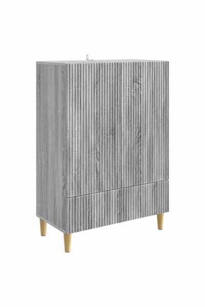 vidaxl Bufet cu sertar Sonoma gri 66 x 34,5 x 95 cm Lemn prelucrat
