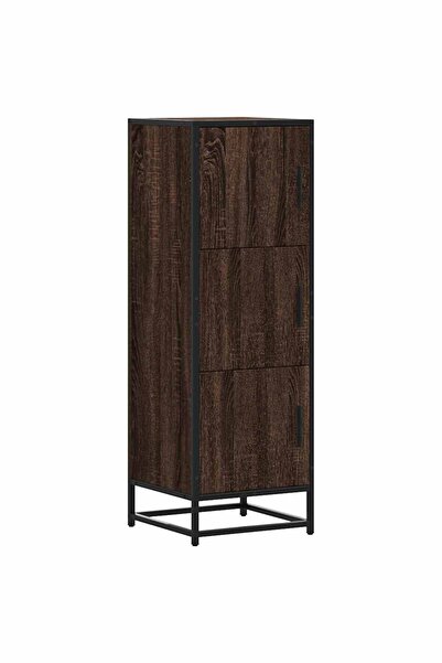 vidaxl Dulapuru stejar maro 35,5x35x106,5 cm lemn și metal prelucrat