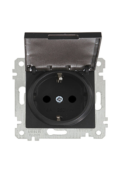 Mutlusan Black grounded socket with mek key cover