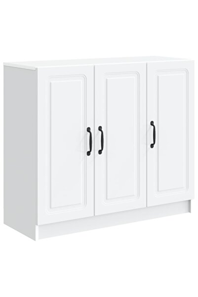 vidaxl Bufet Alb 89 x 34,5 x 77 cm Lemn prelucrat