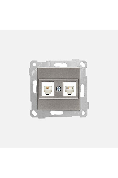 Mutlusan Mek Tus Telephone Data Socket (Rj12 Cat5E) Anthracite