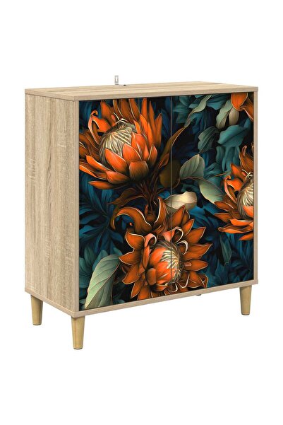 vidaxl Bufet LOCHEM Sonoma 69 x 33 x 75 cm Lemn prelucrat