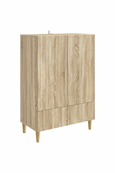 vidaxl Bufet cu sertar Stejar Sonoma 66 x 34,5 x 95 cm Lemn prelucrat