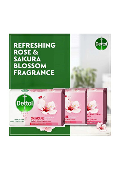 Dettol Skin Care Soap Rose and Sakura Blossom – 3 Pieces × 70 Grams