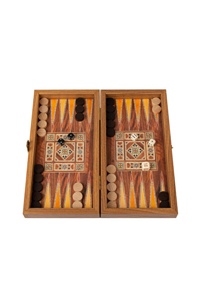 Manopoulos Set de table din lemn, replică wenge, pioni din lemn 30x17
