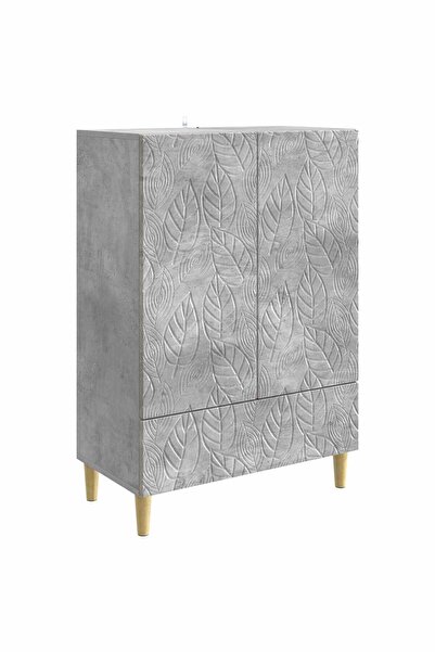vidaxl Bufet Gri Beton 66 x 34,5 x 95 cm Lemn prelucrat