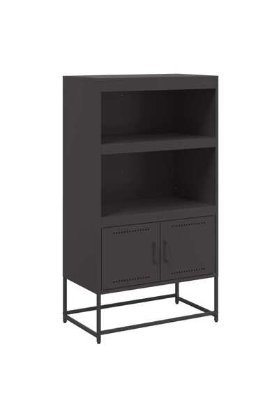 vidaxl Dulap înalt, negru, 68,5x38,5x123,5 cm, oțel