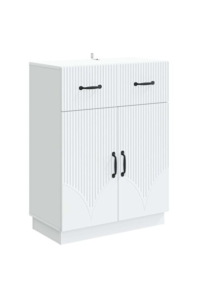 vidaxl Bufet Alb 66 x 34,5 x 87 cm Lemn prelucrat