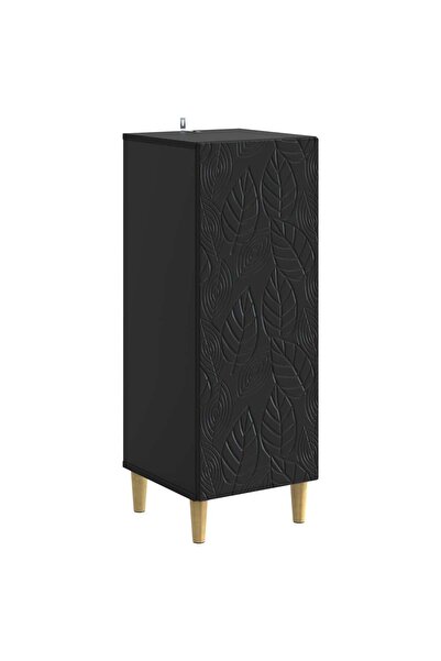 vidaxl Bufet Negru 33 x 34,5 x 90 cm Lemn prelucrat