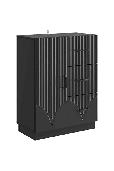 vidaxl Bufet cu sertar Negru 66 x 34,5 x 87 cm Lemn prelucrat