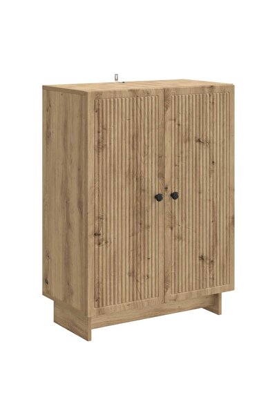 vidaxl Bufet Stejar Artizanal 66 x 34,5 x 90 cm Lemn prelucrat