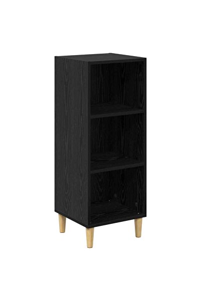 vidaxl Bufet Stejar Negru 34,5 x 32,5 x 90 cm Lemn prelucrat