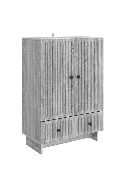 vidaxl Bufet Sonoma gri 66 x 34,5 x 95 cm Lemn prelucrat