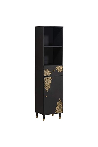 vidaxl Dulap de Baie Negru 38 x 33 x 160 cm Lemn de mango solid