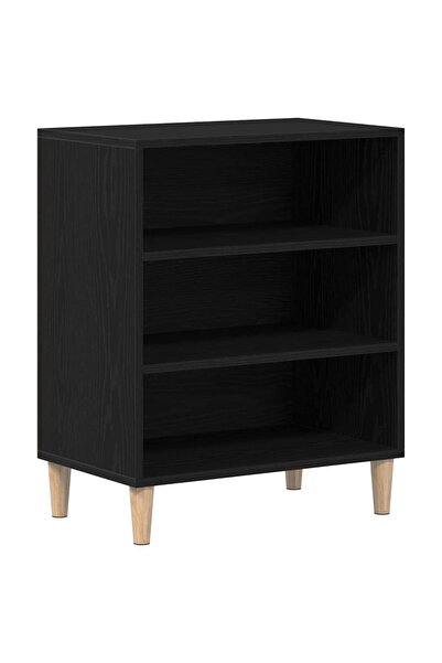 vidaxl Bufet Stejar Negru 57 x 35 x 70 cm Lemn prelucrat