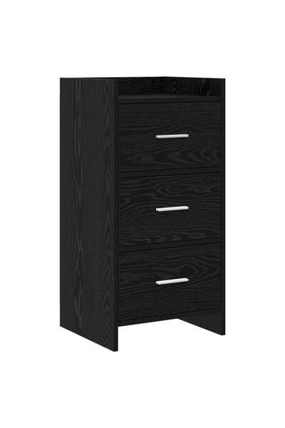 vidaxl Bufet Stejar Negru 40 x 36 x 80 cm Lemn prelucrat