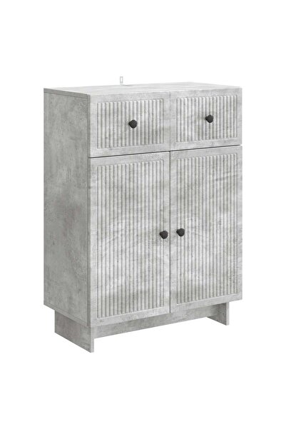 vidaxl Bufet Gri Beton 66 x 34,5 x 90 cm Lemn prelucrat