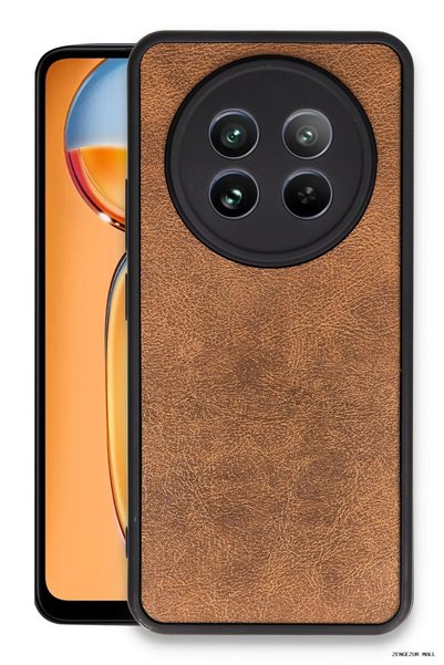 New Face Zngzrmll Newface Realme 12 5g Case Aras Leather Cover (94926) - Tan