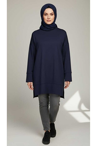 ECE GİYİM Women's Medium and Older Ages Low Sleeve Tunic with Slits on the Sl...