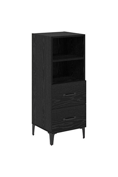 vidaxl Bufet Stejar negru 34 x 34.5 x 90 cm Lemn prelucrat