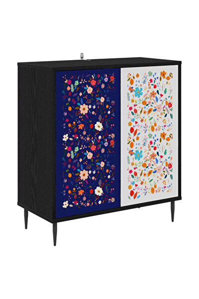 vidaxl Bufet MAINZ Stejar Negru 69 x 33 x 76 cm Lemn prelucrat