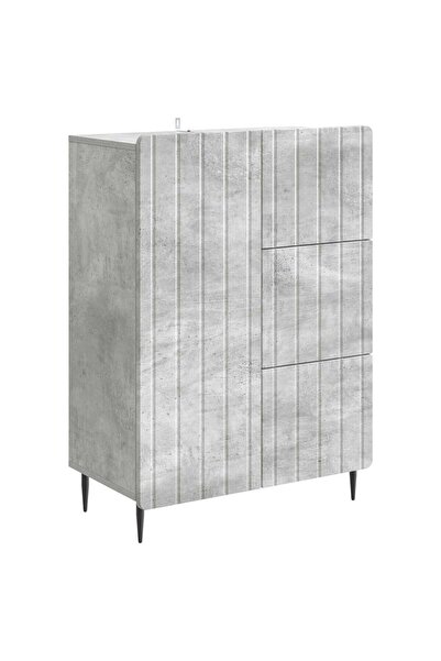 vidaxl Bufet Gri Beton 66 x 34,5 x 91,5 cm Lemn prelucrat