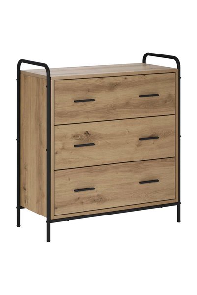vidaxl Bufet Stejar Artizanal 97 x 33 x 81 cm Lemn prelucrat