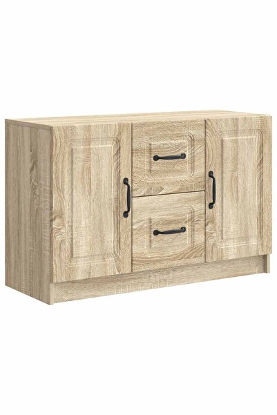 vidaxl Bufet Stejar Sonoma 89 x 34,5 x 57 cm Lemn prelucrat