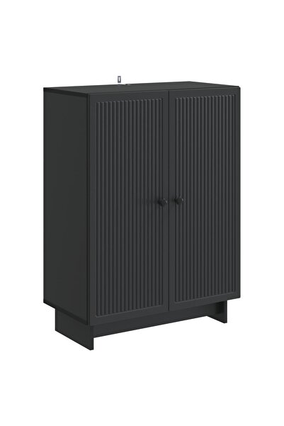 vidaxl Bufet Negru 66 x 34,5 x 90 cm Lemn prelucrat