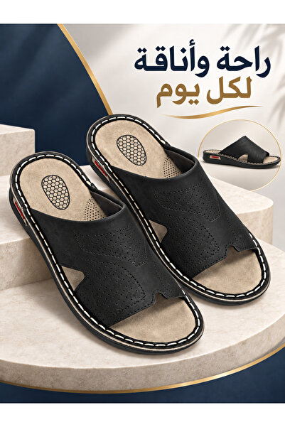 Generic Brand صنادل رجالية أنيقة، تصميم بسيط بلون واحد، نعل ناعم من البولي يو...