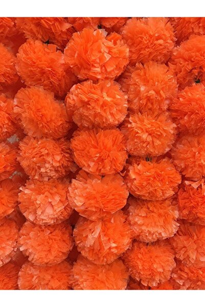 Generic Shreeji Pack of 5pc Strings Artificial Marigold garland for Home Deco...