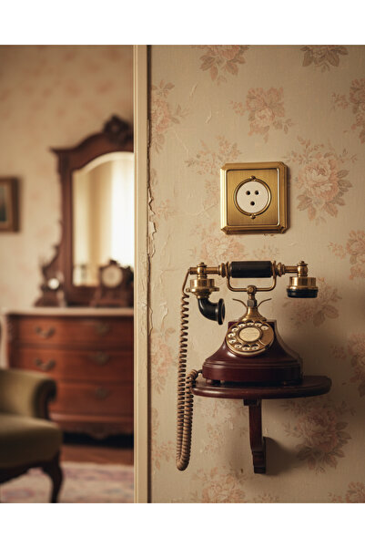 GÜNSAN VİSAGE GÜNSAN Vintage Nostaljik Retro Sıva Altı Telefon Prizi – 1980