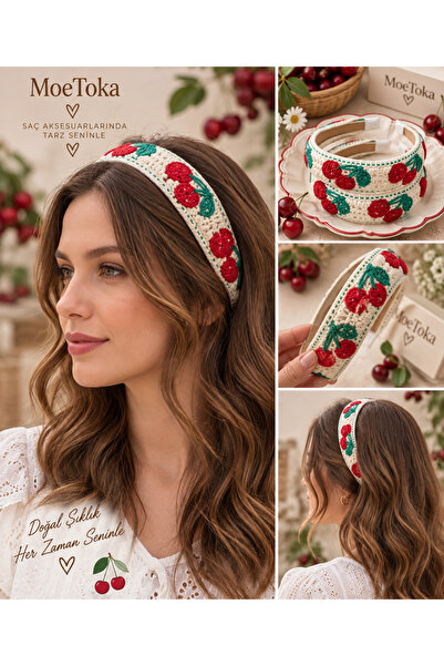 Mevohome Papatya Desenli El Örme Pamuklu Dantel 4 Cm Bohem Taç