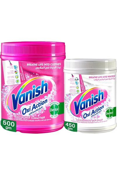 Vanish Multi-Power Fabric Stain Remover Powder with Oxi Action Scoop, 500g + ...