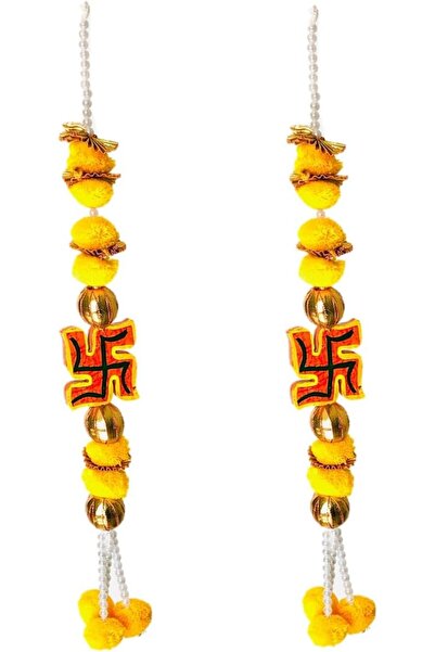 Shreeji Diwali Door Hanging Diwali Toran Shubh Labh Wall Hanging Diwali Decoration Home decoration diwali gift (set of 2) (Design no - 4, Lenght 40cm)