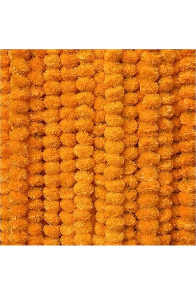 Shreeji zig zag Artificial Marigold Garland (5pcs Pack) - Ideal for Weddings,...