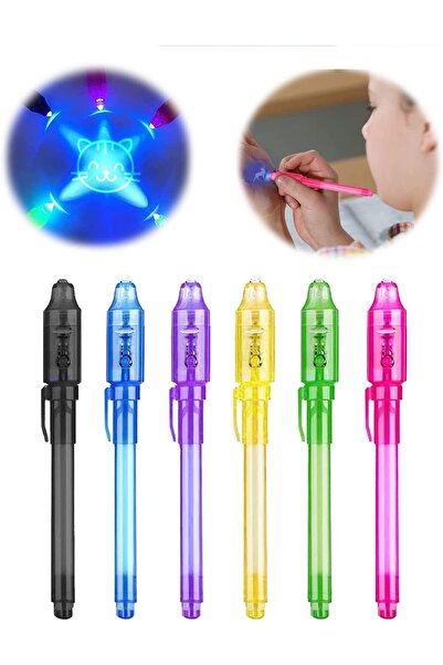 SYOSI Invisible Pen with Glow Light, 6 Colors Magic Disappearing Marker Pen, ...