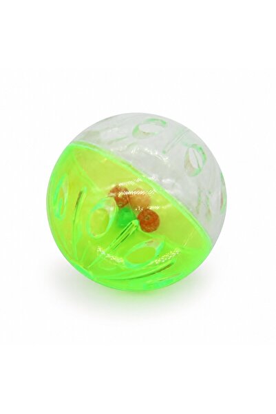 FOXMAG24 Toy Transparent Ball with Bell for Cats, Green