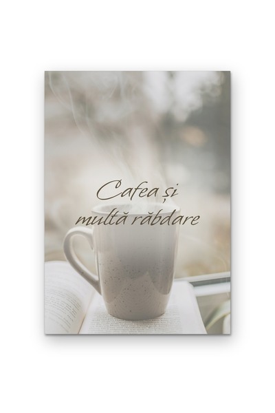 OEM Poster Carton 250g A4, Arta de perete Cafea si multa rabdare, Decor bucat...