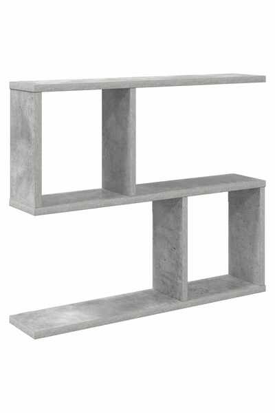 vidaxl Raft de perete Gri Beton 60 x 12 x 50,5 cm Lemn prelucrat
