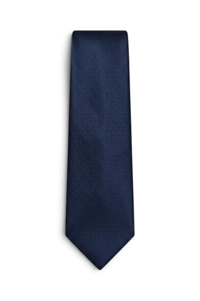 HERMOSE Edi Navy Blue Striped Textured Tie