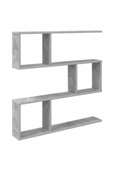 vidaxl Raft de perete Gri Beton 80 x 12 x 79,5 cm Lemn prelucrat