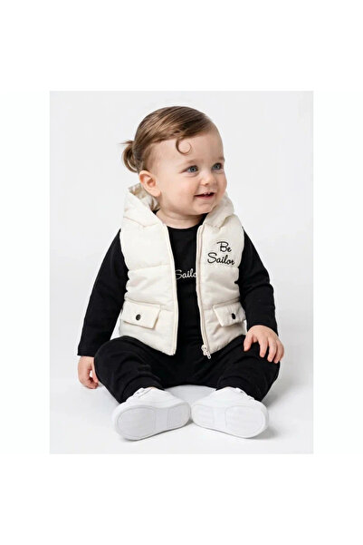 Bilge Trend BE SAILOR , ŞİŞME YELEKLİ 3 PARÇA KIŞLIK ERKEK BEBEK TAKIMI
