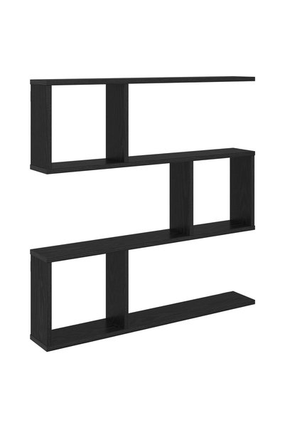 vidaxl Raft de perete Stejar Negru 80 x 12 x 79,5 cm Lemn prelucrat