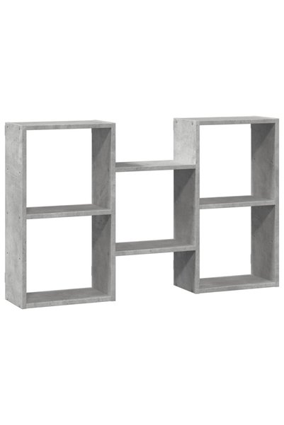 vidaxl Raft de perete, gri beton, 96x18x60 cm, lemn prelucrat