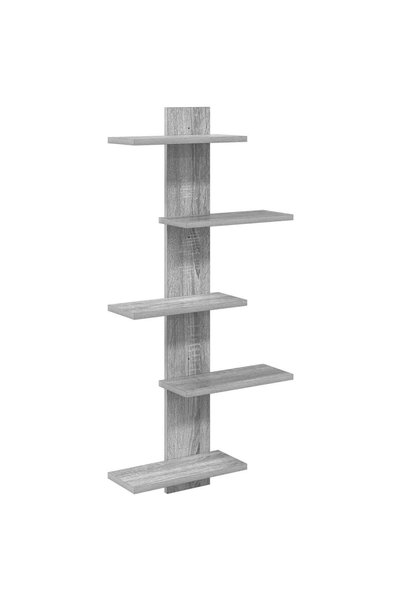 vidaxl Raft Suspendat Pentru Perete Sonoma gri 48,5 x 15 x 101 cm